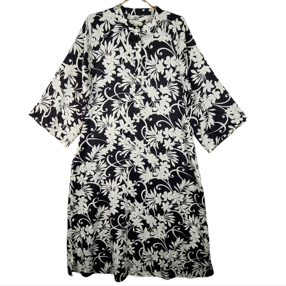 Pink K Size Large Floral Kimono Robe 1/4 Zip - Picture 1 of 10